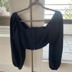 Black long sleeve corset